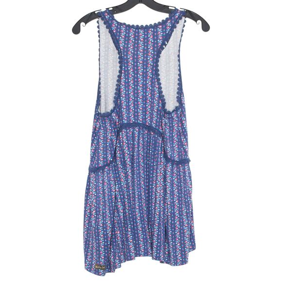 Matilda Jane Tank Top Floral Cottage Boho Sleeveless High Low Blue Size Medium - Picture 4 of 5